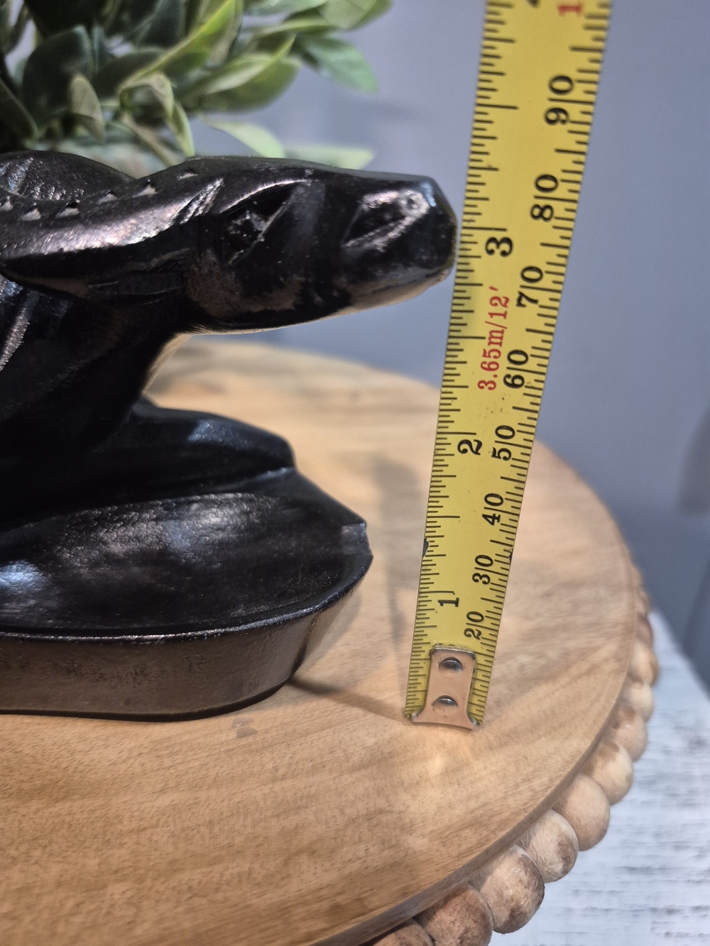 Vintage Hand-Carved Black Wood Buffalo Ash Tray Excellent Condition - Picture 12 of 12